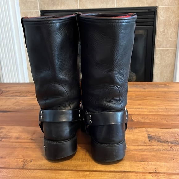 ELEMENT square toe black motorcycle boots. Barely worn. - Picture 5 of 9